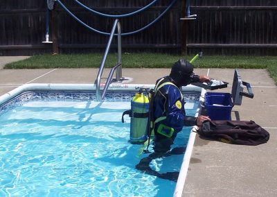 Len Clark with Anderson Pool Leak Detector